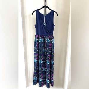 Beautiful NWT ModCloth Floral Maxi Dress - Pink, Navy
